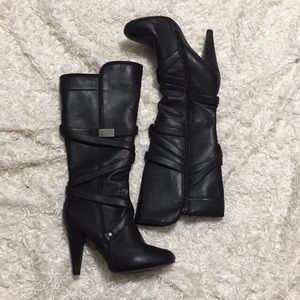 Charlotte Russe Below the Knee Heeled Boots